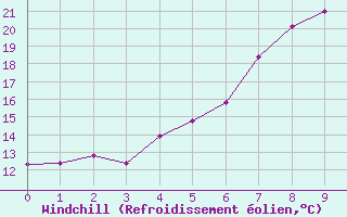 Courbe du refroidissement olien pour Goerlitz