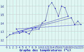 Courbe de tempratures pour Rochefort Saint-Agnant (17)