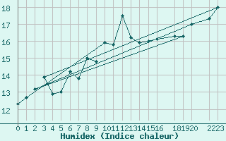 Courbe de l'humidex pour Voss-Bo