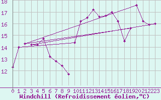 Courbe du refroidissement olien pour le bateau VRYO3