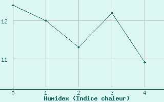 Courbe de l'humidex pour Buresjoen