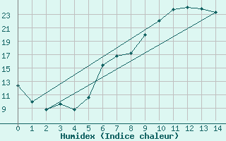 Courbe de l'humidex pour Reit im Winkl