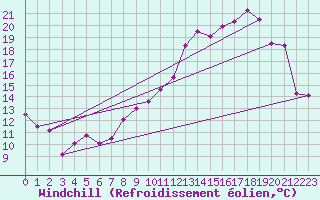 Courbe du refroidissement olien pour Rochefort Saint-Agnant (17)