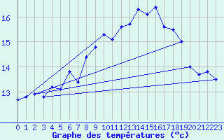 Courbe de tempratures pour Rauma Kylmapihlaja