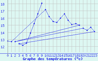 Courbe de tempratures pour Marienberg