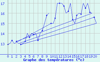 Courbe de tempratures pour Schleswig-Jagel