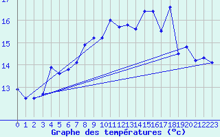 Courbe de tempratures pour Rauma Kylmapihlaja