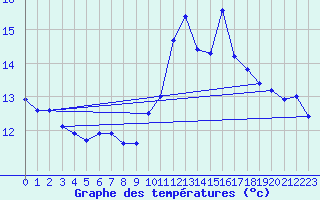 Courbe de tempratures pour Jauerling