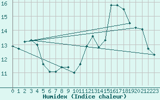 Courbe de l'humidex pour Embrun (05)