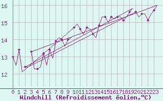Courbe du refroidissement olien pour Platform L9-ff-1 Sea