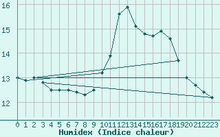 Courbe de l'humidex pour Rochefort Saint-Agnant (17)