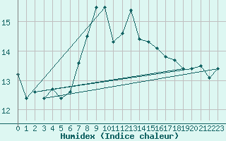 Courbe de l'humidex pour Capel Curig