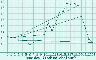 Courbe de l'humidex pour Rochefort Saint-Agnant (17)