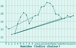 Courbe de l'humidex pour Saint-Romain-de-Colbosc (76)