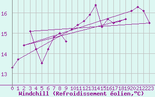 Courbe du refroidissement olien pour Greifswalder Oie