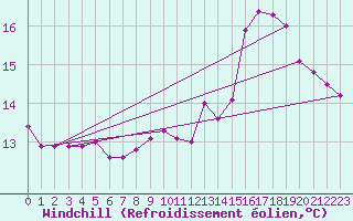 Courbe du refroidissement olien pour Cognac (16)