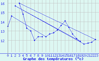 Courbe de tempratures pour Heino Aws