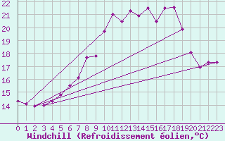 Courbe du refroidissement olien pour Weihenstephan