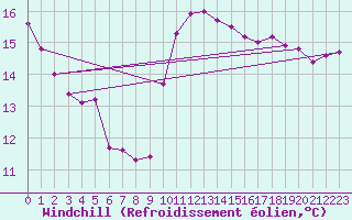 Courbe du refroidissement olien pour Amur (79)