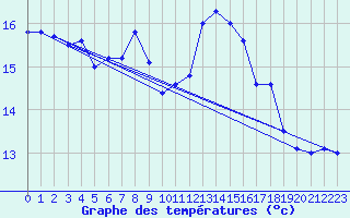 Courbe de tempratures pour Holzkirchen