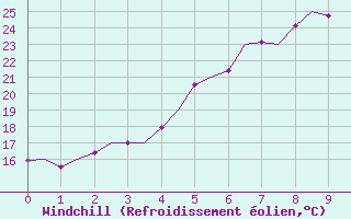 Courbe du refroidissement olien pour Halli