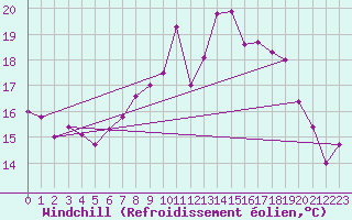 Courbe du refroidissement olien pour Biere