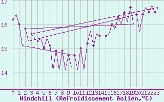 Courbe du refroidissement olien pour Platform L9-ff-1 Sea