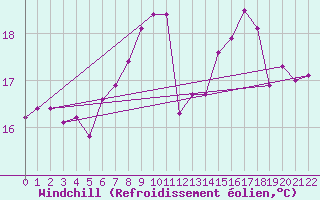 Courbe du refroidissement olien pour Sao Jorge