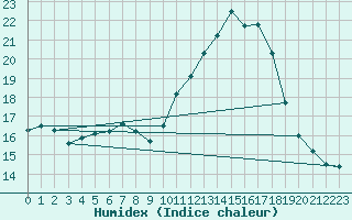 Courbe de l'humidex pour Estepona