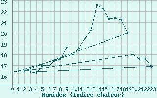 Courbe de l'humidex pour Leibnitz