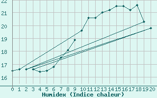 Courbe de l'humidex pour Friesoythe-altenoythe