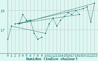 Courbe de l'humidex pour Wynyard Airport Aws