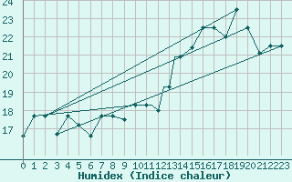 Courbe de l'humidex pour Asuncion / Aeropuerto