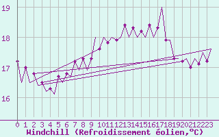 Courbe du refroidissement olien pour Platform P11-b Sea