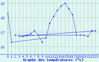 Courbe de tempratures pour Heino Aws