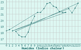 Courbe de l'humidex pour Lauwersoog Aws