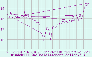 Courbe du refroidissement olien pour Platform P11-b Sea