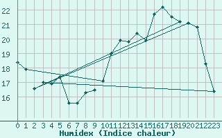 Courbe de l'humidex pour Coulommes-et-Marqueny (08)