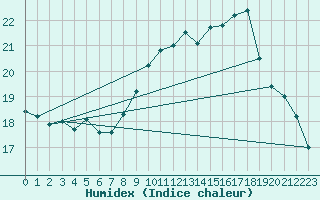 Courbe de l'humidex pour Koppigen
