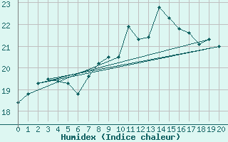 Courbe de l'humidex pour Cabo Busto