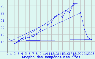 Courbe de tempratures pour Tthieu (40)