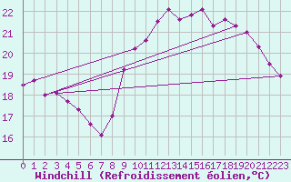 Courbe du refroidissement olien pour Rochefort Saint-Agnant (17)