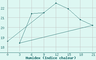 Courbe de l'humidex pour Vysnij Volocek