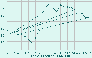 Courbe de l'humidex pour Terschelling Hoorn