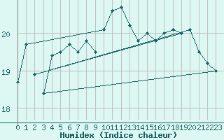 Courbe de l'humidex pour Bulson (08)