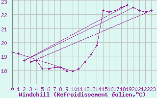 Courbe du refroidissement olien pour la bouée 6100196