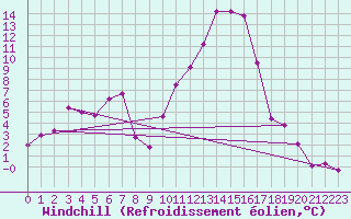 Courbe du refroidissement olien pour Cornus (12)