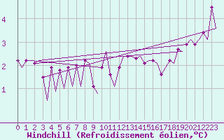 Courbe du refroidissement olien pour Platform P11-b Sea