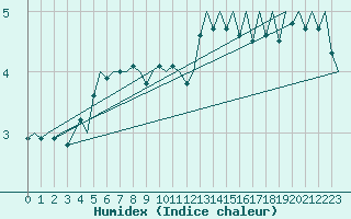 Courbe de l'humidex pour Neuburg / Donau