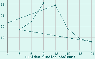 Courbe de l'humidex pour Port Said / El Gamil